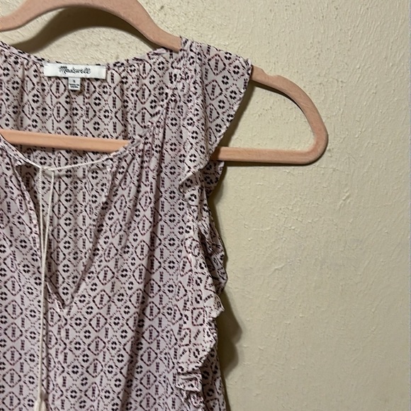 MADEWELL Silk Lily‎ Ruffle Top Size Small - Picture 4 of 10